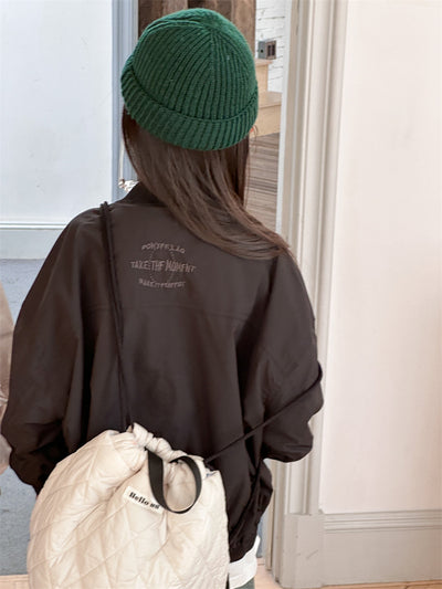 Chaqueta Infantil con Bordado de Letras - Abrigo de Moda para Niños - Image 49