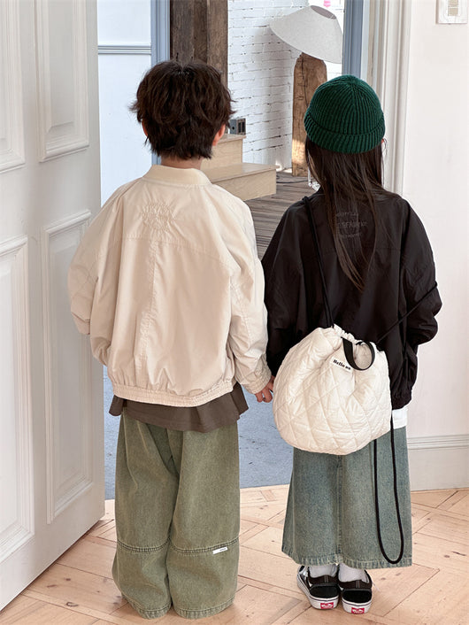 Chaqueta Infantil con Bordado de Letras - Abrigo de Moda para Niños - Image 53
