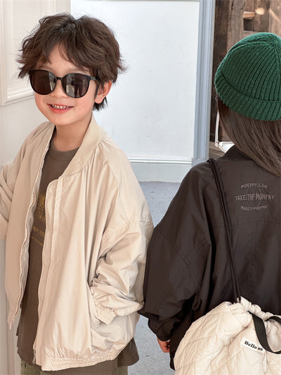 Chaqueta Infantil con Bordado de Letras - Abrigo de Moda para Niños - Image 64