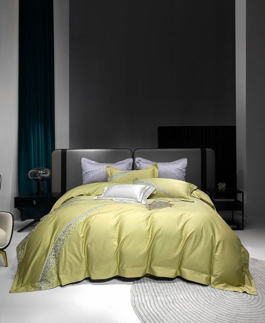 Juego de Cama 4 Piezas Algodón Pima Bordado Lujo Minimalista - Image 27