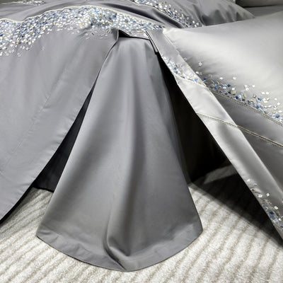 Juego de Cama 4 Piezas Algodón Pima Bordado Lujo Minimalista - Image 29