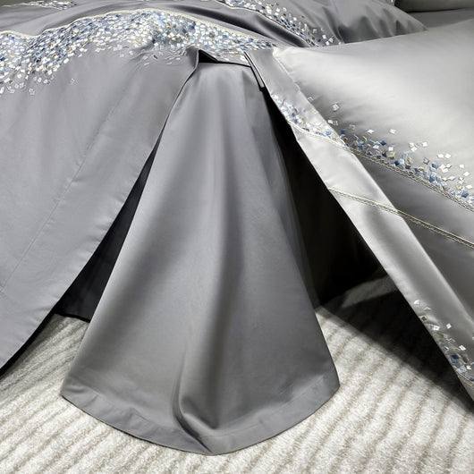 Juego de Cama 4 Piezas Algodón Pima Bordado Lujo Minimalista - Image 29
