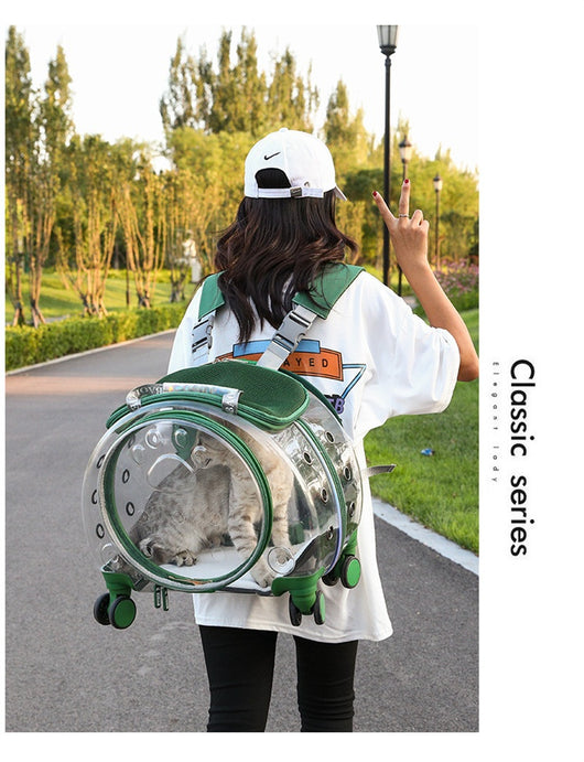 Mochila Transportadora para Mascotas Cápsula Espacial con Bolsillo Transparente - Image 13