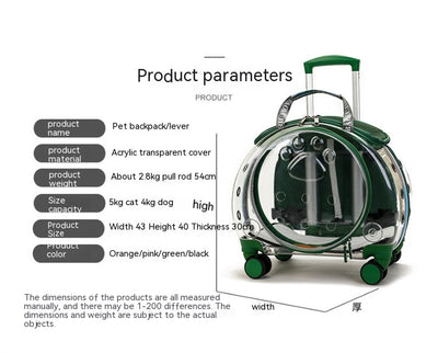 Mochila Transportadora para Mascotas Cápsula Espacial con Bolsillo Transparente - Image 32
