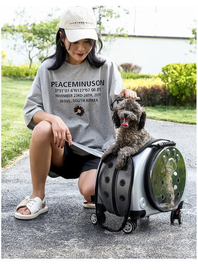 Mochila Transportadora para Mascotas Cápsula Espacial con Bolsillo Transparente - Image 35