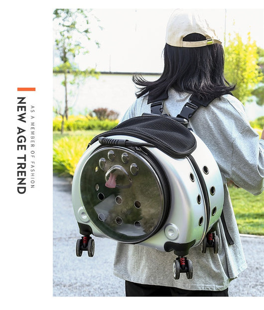 Mochila Transportadora para Mascotas Cápsula Espacial con Bolsillo Transparente - Image 36