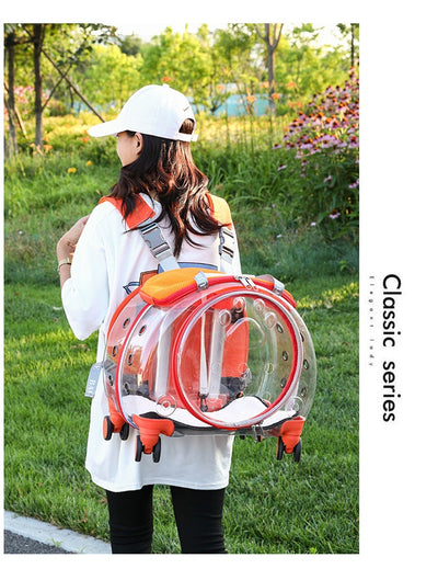 Mochila Transportadora para Mascotas Cápsula Espacial con Bolsillo Transparente - Image 54