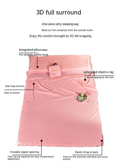 Saco de Dormir Viajero Modal Tencel Color Sólido Doble - Image 14