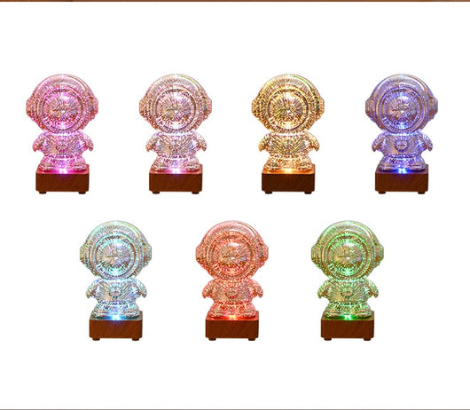 Lámpara Nocturna 3D Astronauta con Fuegos Artificiales - Decoración USB - Image 10
