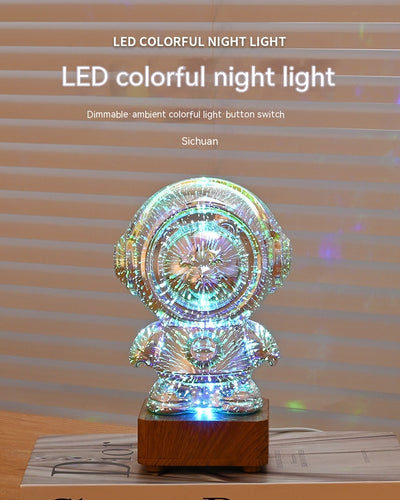 Lámpara Nocturna 3D Astronauta con Fuegos Artificiales - Decoración USB - Image 15