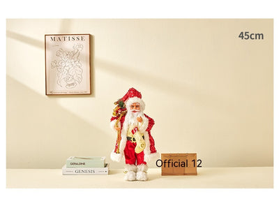 Muñeco Papá Noel con Lentes Lentejuelas Rojo Decorativo - Image 18