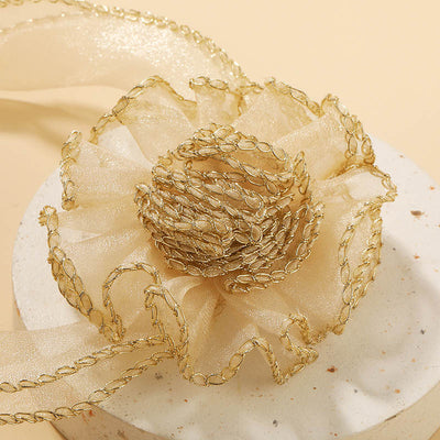 Collar Clavícula con Flor 3D en Encaje Transparente - Diseño Minimalista Trendy - Image 14
