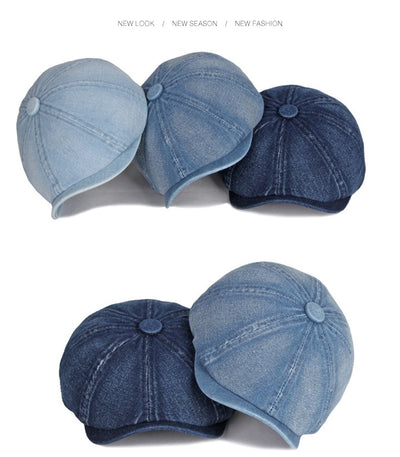 Boina Octagonal Denim Lavado Primavera Otoño - Image 26