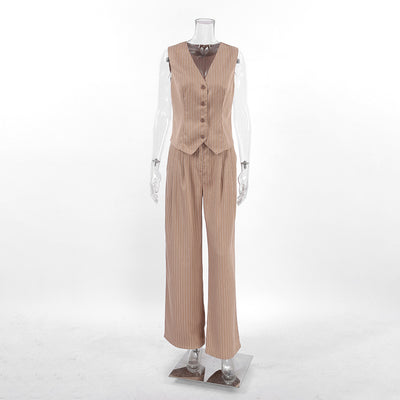Chaleco V-Neck con Tirantes Anchos - Traje Casual Versátil - Image 9