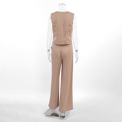 Chaleco V-Neck con Tirantes Anchos - Traje Casual Versátil - Image 24