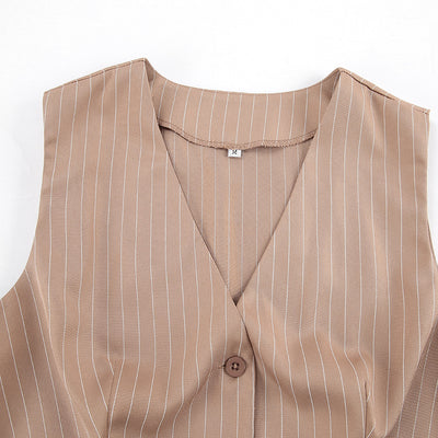Chaleco V-Neck con Tirantes Anchos - Traje Casual Versátil - Image 30