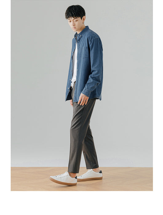 Camisa Denim Manga Larga Casual para Hombre - Estilo Versátil y Moderno - Image 11