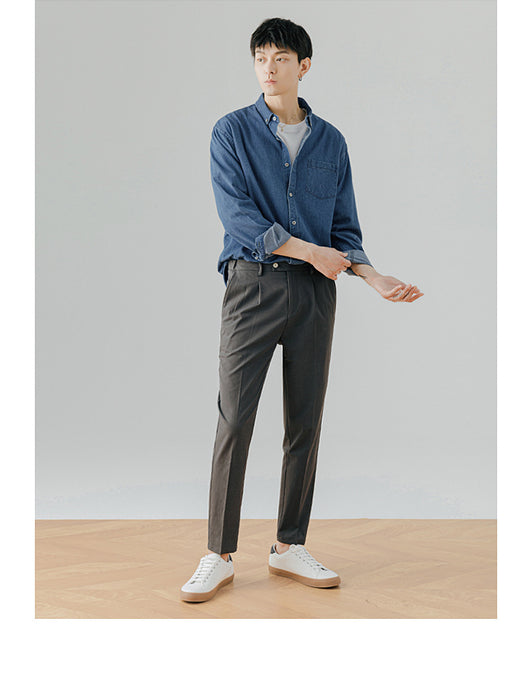 Camisa Denim Manga Larga Casual para Hombre - Estilo Versátil y Moderno - Image 12