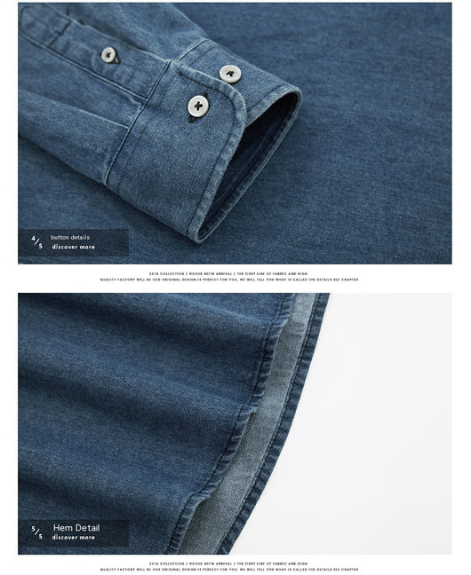 Camisa Denim Manga Larga Casual para Hombre - Estilo Versátil y Moderno - Image 16