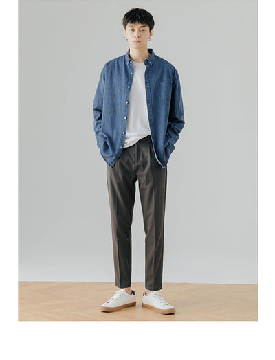 Camisa Denim Manga Larga Casual para Hombre - Estilo Versátil y Moderno - Image 17