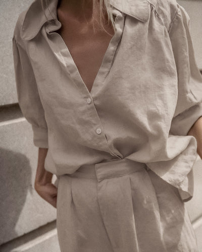 Conjunto Dos Piezas: Camisa Suelta Manga Larga y Pantalón Ancho Cómodo - Image 9
