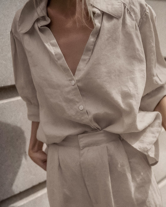 Conjunto Dos Piezas: Camisa Suelta Manga Larga y Pantalón Ancho Cómodo - Image 9