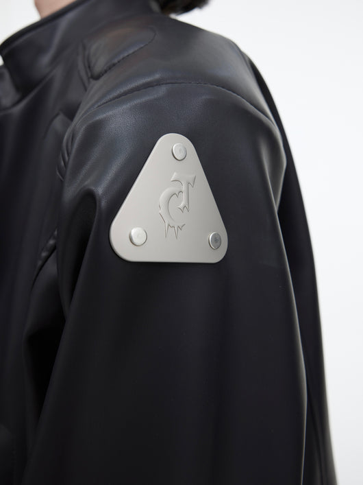Chaqueta de Cuero con Diseño Gráfico Metálico - Image 12