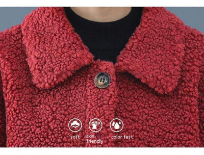 Chaqueta Corta de Lana de Cordero para Otoño e Invierno - Image 16