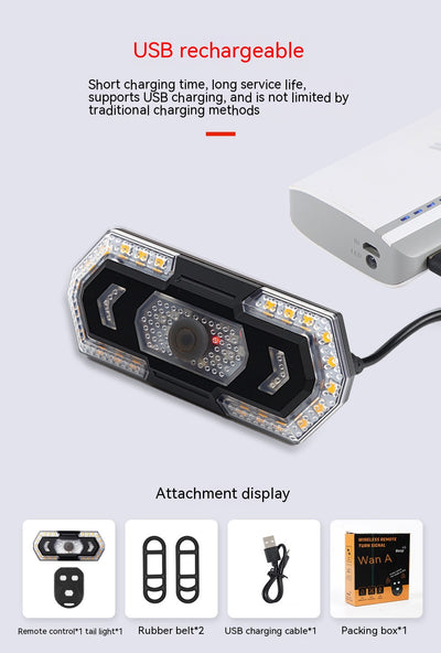 Luz Trasera con Control Remoto y Carga USB Resistente al Agua - Image 21