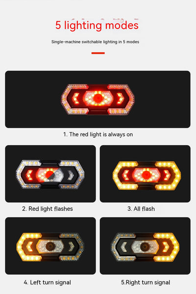 Luz Trasera con Control Remoto y Carga USB Resistente al Agua - Image 24