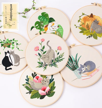Kit Completo de Bordado Gato - Material DIY para Principiantes - Image 11