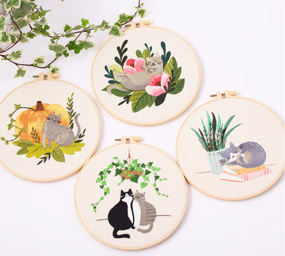 Kit Completo de Bordado Gato - Material DIY para Principiantes - Image 12