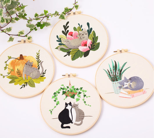 Kit Completo de Bordado Gato - Material DIY para Principiantes - Image 12