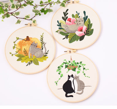 Kit Completo de Bordado Gato - Material DIY para Principiantes - Image 14