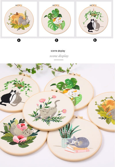 Kit Completo de Bordado Gato - Material DIY para Principiantes - Image 19