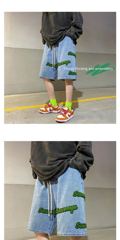 Shorts Rectos Sueltos con Textura Flocking - Image 10