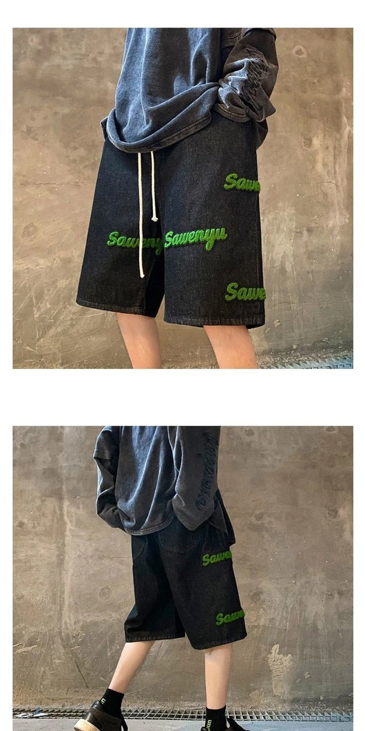 Shorts Rectos Sueltos con Textura Flocking - Image 11