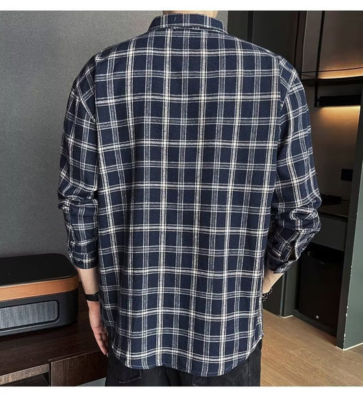 Camisa Casual Cuadros Estilo Hong Kong para Jóvenes - Image 63