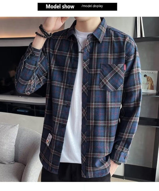 Camisa Casual Cuadros Estilo Hong Kong para Jóvenes - Image 65