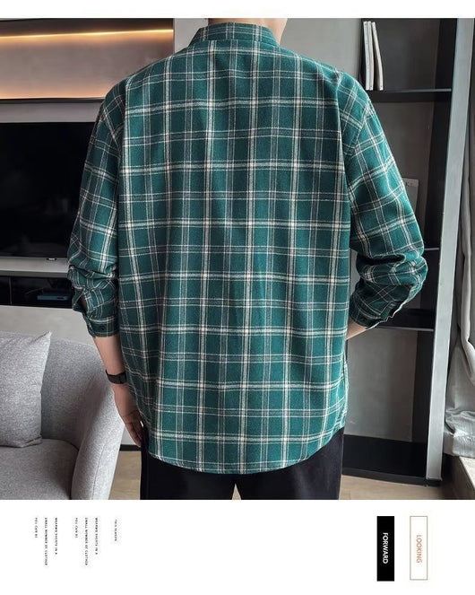 Camisa Casual Cuadros Estilo Hong Kong para Jóvenes - Image 67