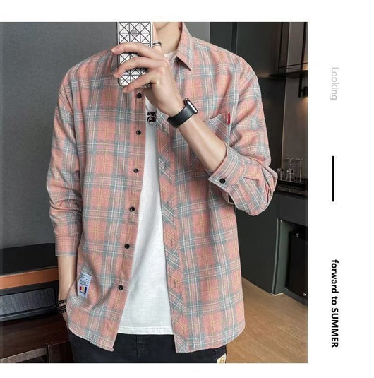 Camisa Casual Cuadros Estilo Hong Kong para Jóvenes - Image 80