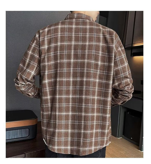 Camisa Casual Cuadros Estilo Hong Kong para Jóvenes - Image 83