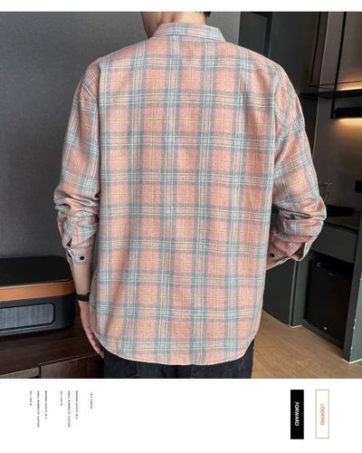 Camisa Casual Cuadros Estilo Hong Kong para Jóvenes - Image 88