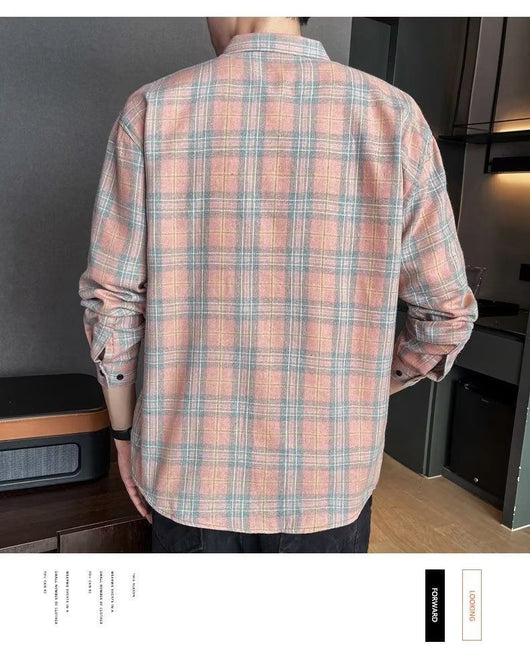 Camisa Casual Cuadros Estilo Hong Kong para Jóvenes - Image 88