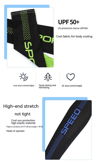 Protectores de Brazo Ice Silk para Hombre - Manga Refrescante Oversized - Image 13
