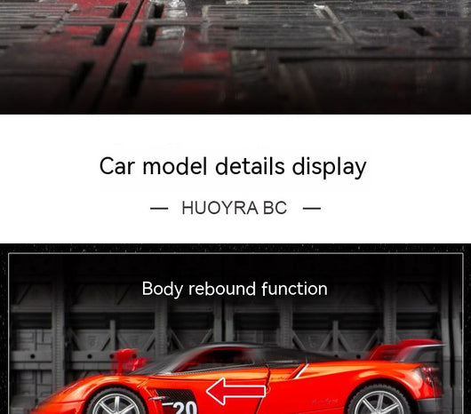 Modelo a Escala Pagani Fengshen Deportivo en Aleación - Ornamento de Colección - Image 16