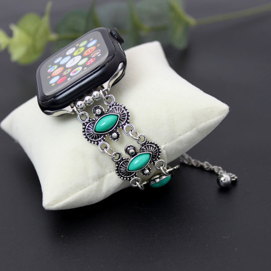 Reloj de Pulsera Turquesa con Brazalete Metálico - Image 8