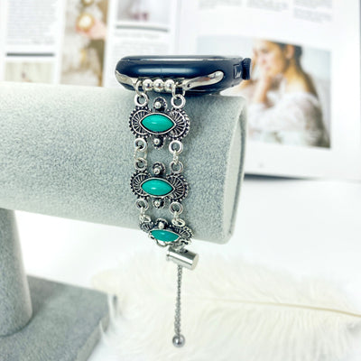 Reloj de Pulsera Turquesa con Brazalete Metálico - Image 9