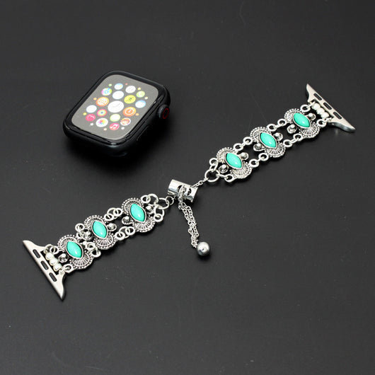 Reloj de Pulsera Turquesa con Brazalete Metálico - Image 11