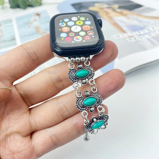 Reloj de Pulsera Turquesa con Brazalete Metálico - Image 21